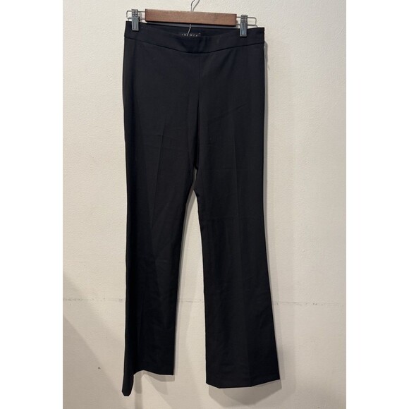 Theory Women Dress Pants Wool Black Flare Leg Julianne Tailor Trousers Sz 0 NWT - Picture 3 of 11